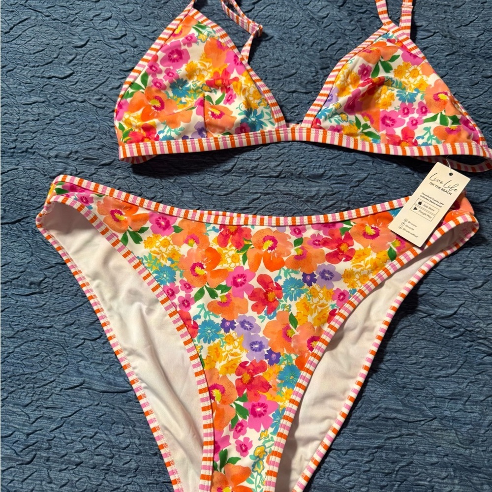 Cupshe Vibrant Multicolor Floral Bikini - Picture 3 of 7